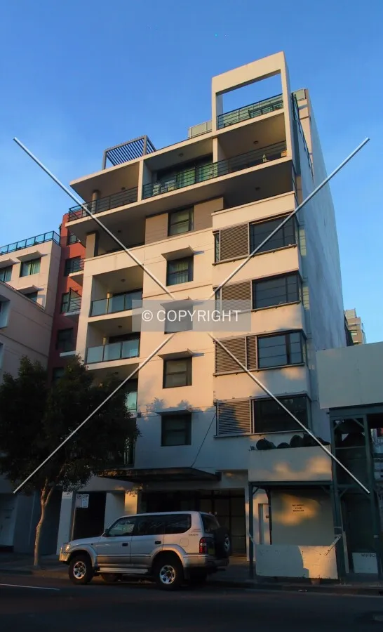 Looking up from Wattle Street