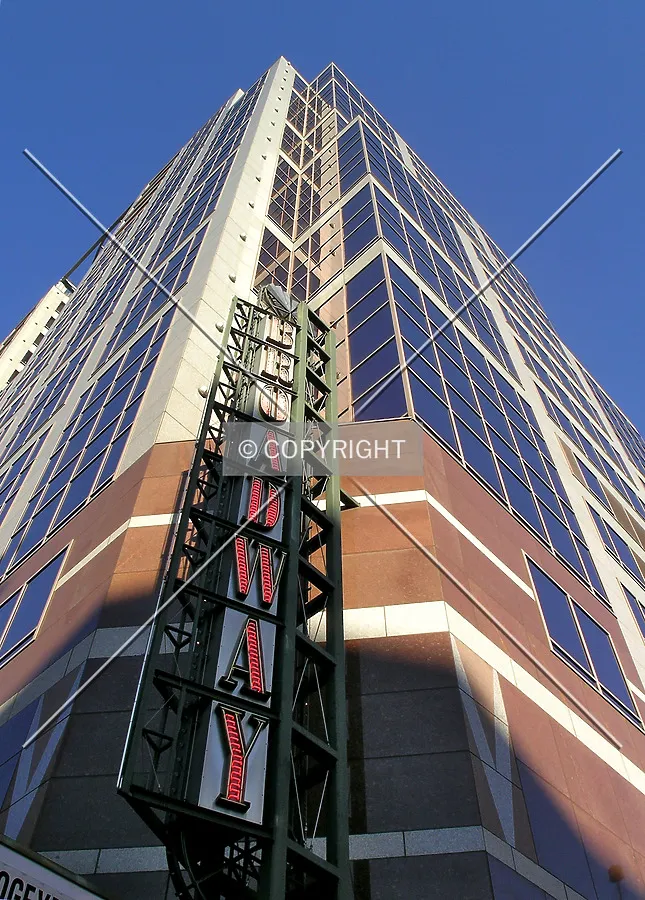 Looking up the northeastern corner