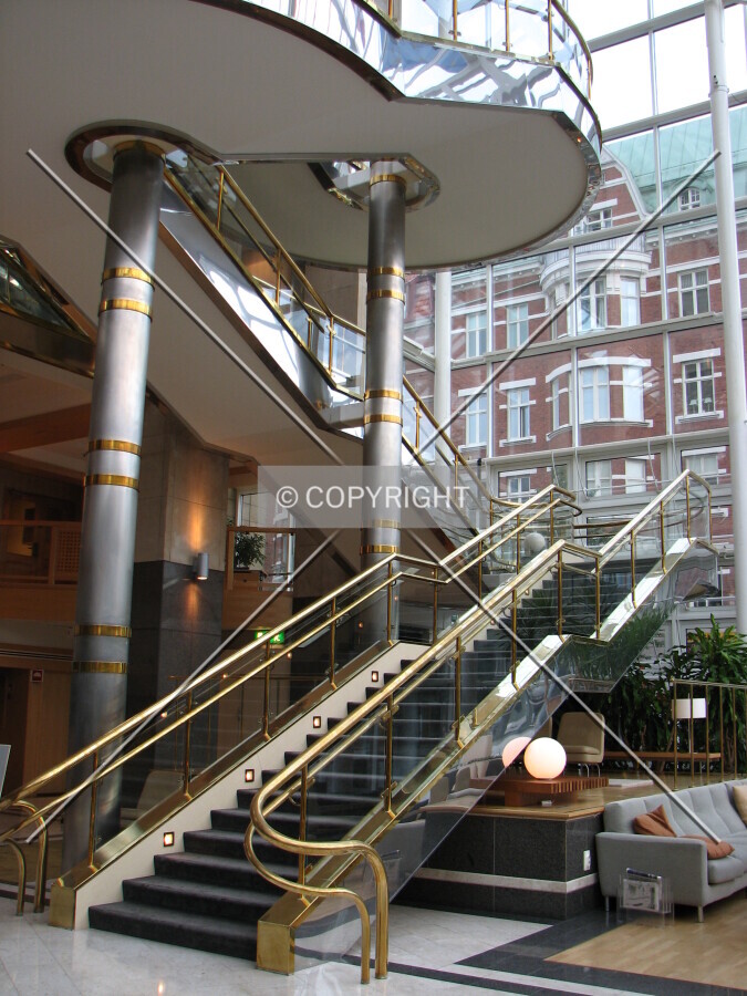 Staircase in the lobby