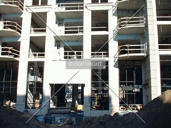 Closeup view of future entrance