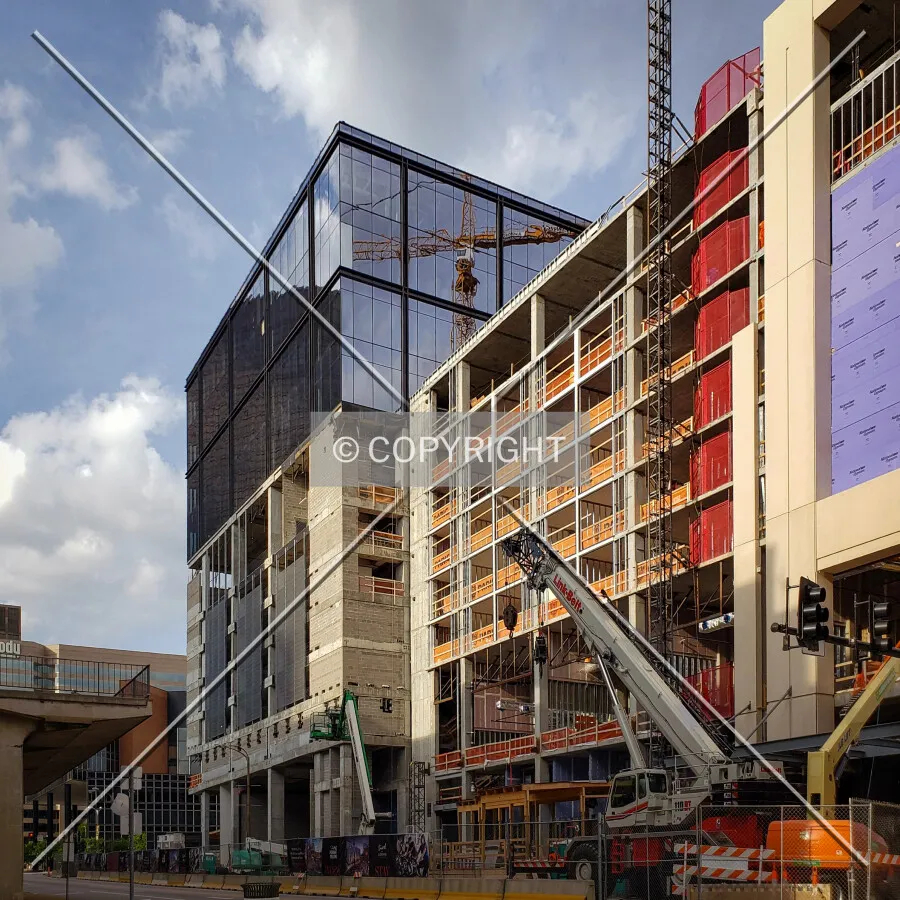 From the southwest during construction, Sunday, June 19, 2016