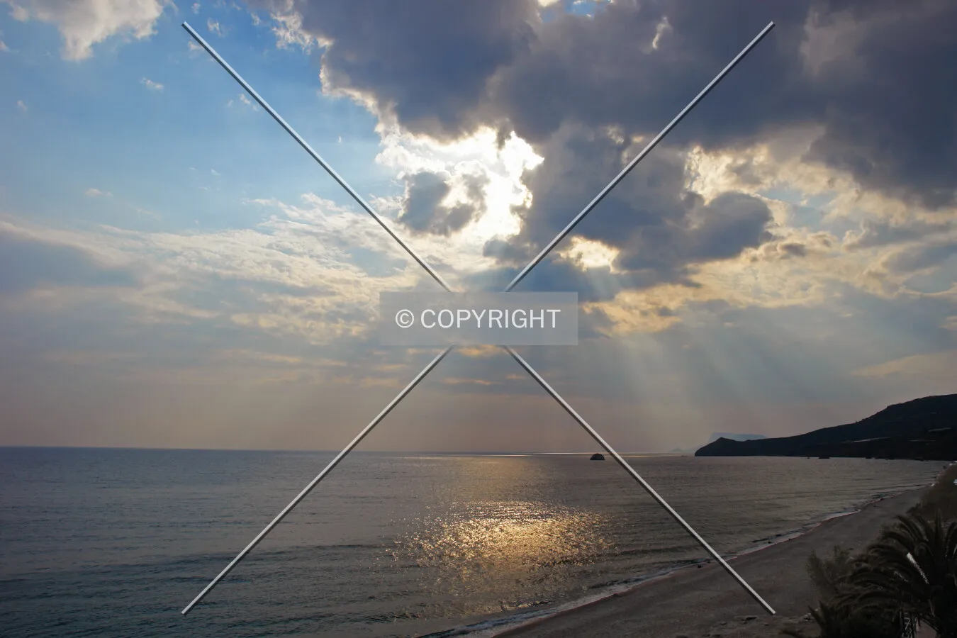 dappling sunlight on the sea
