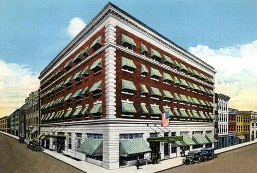Vintage view from the southwest at Court and Patrick Streets