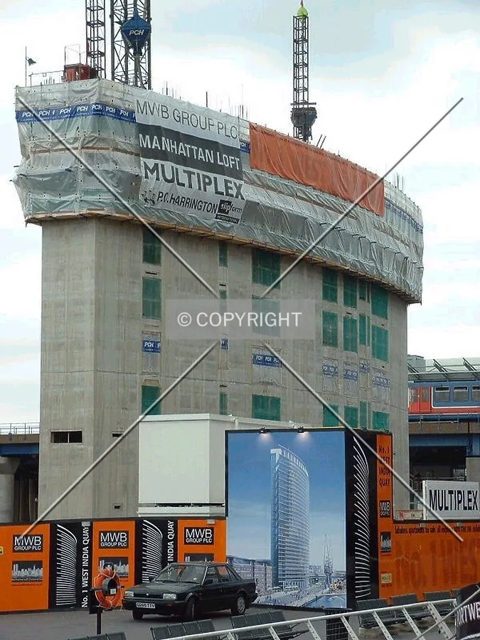 The core and a rendering of the tower