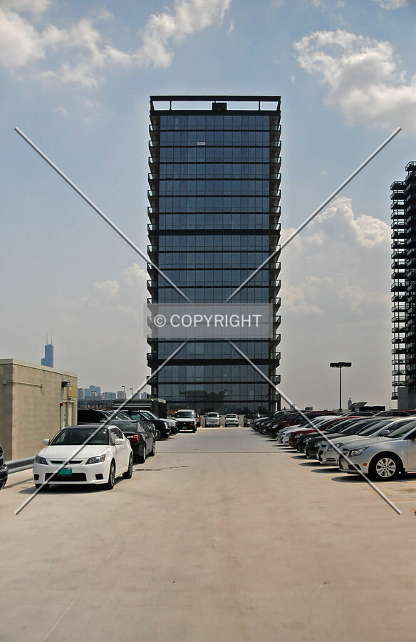 Looking south from the roof level of the neighboring Grossinger City Autoplex. July 2, 2012.