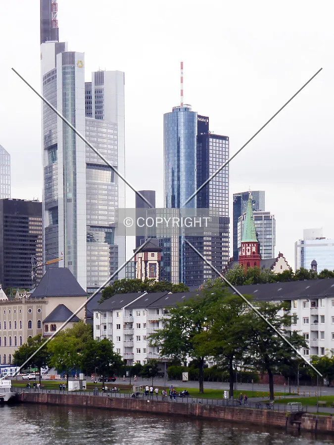 MAIN TOWER as seen from the Main river shore during a cloudy day