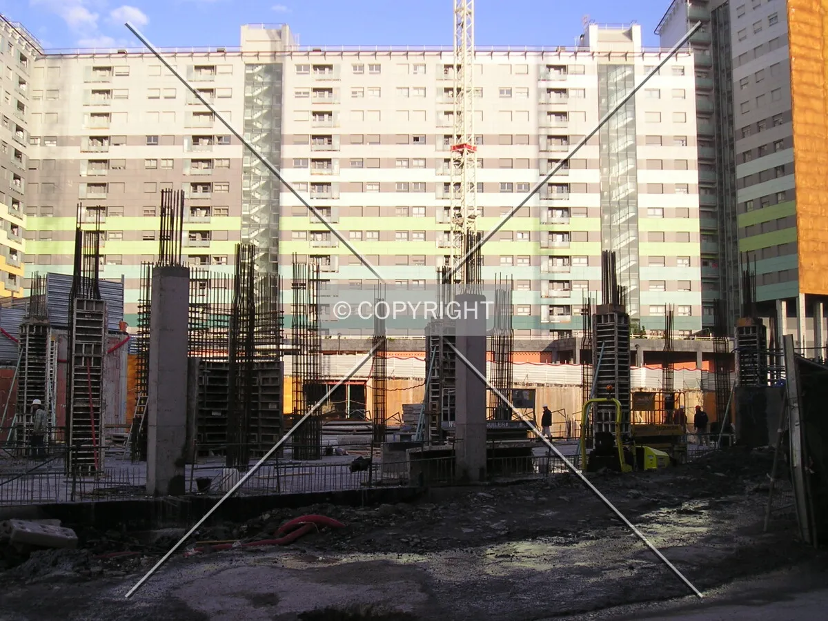 In comparison with a finished building