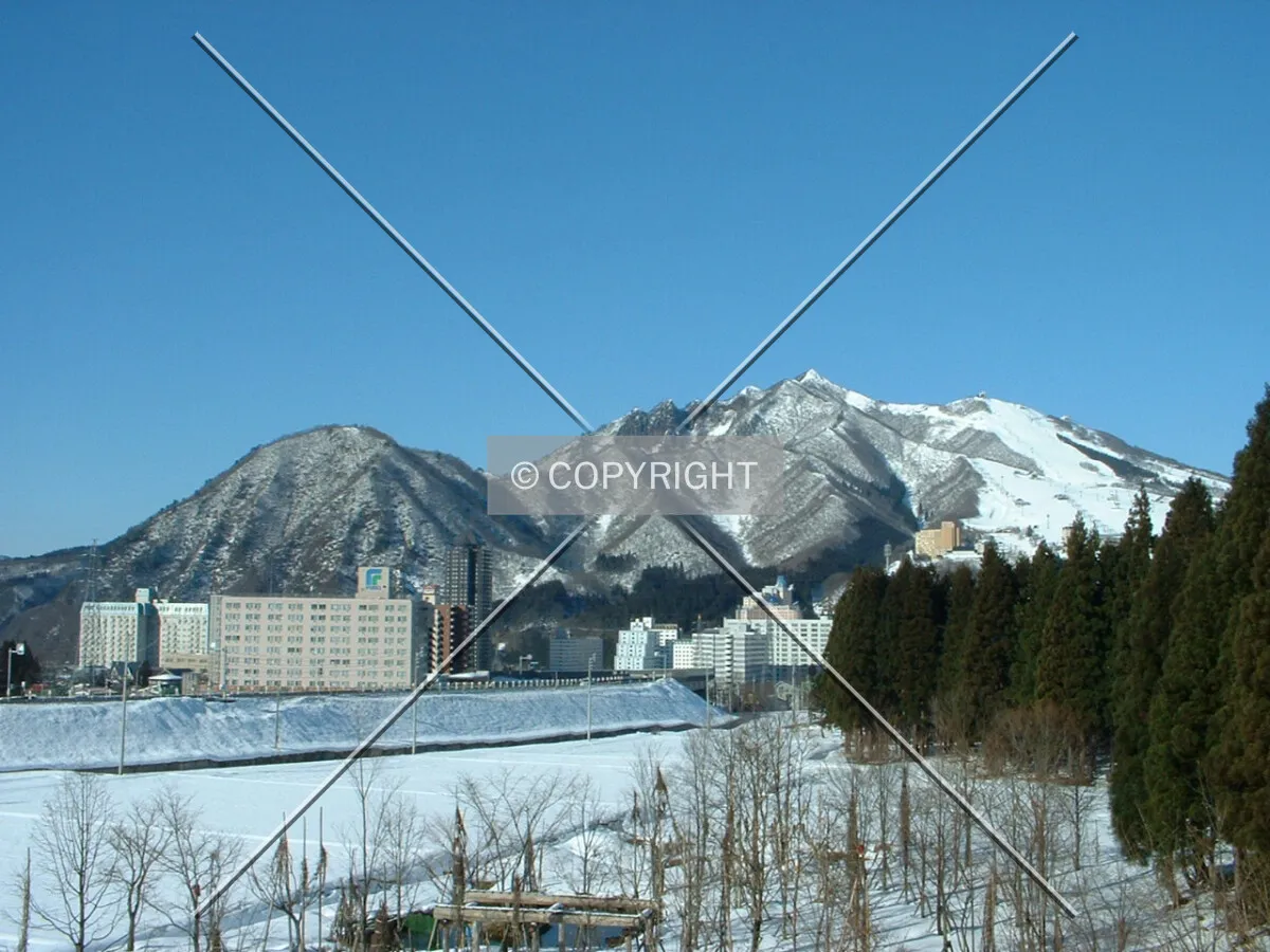 Valley view on clear winter day