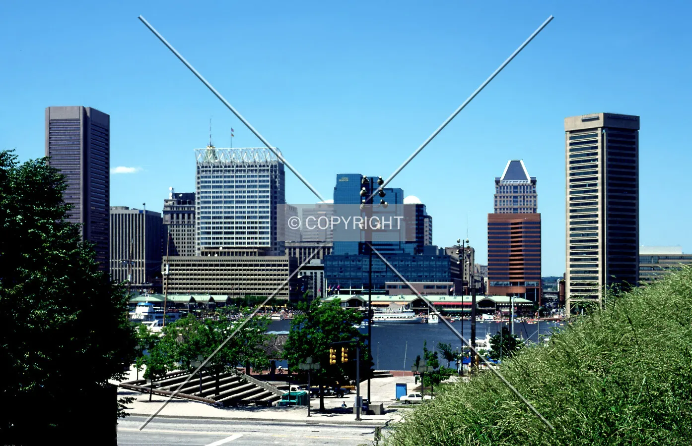 View from the south across the Inner Harbor