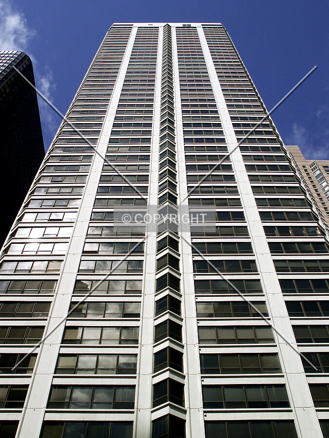 Looking up the south facade