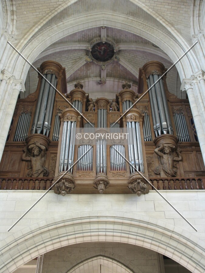 Looking up towards the organ above the main porch