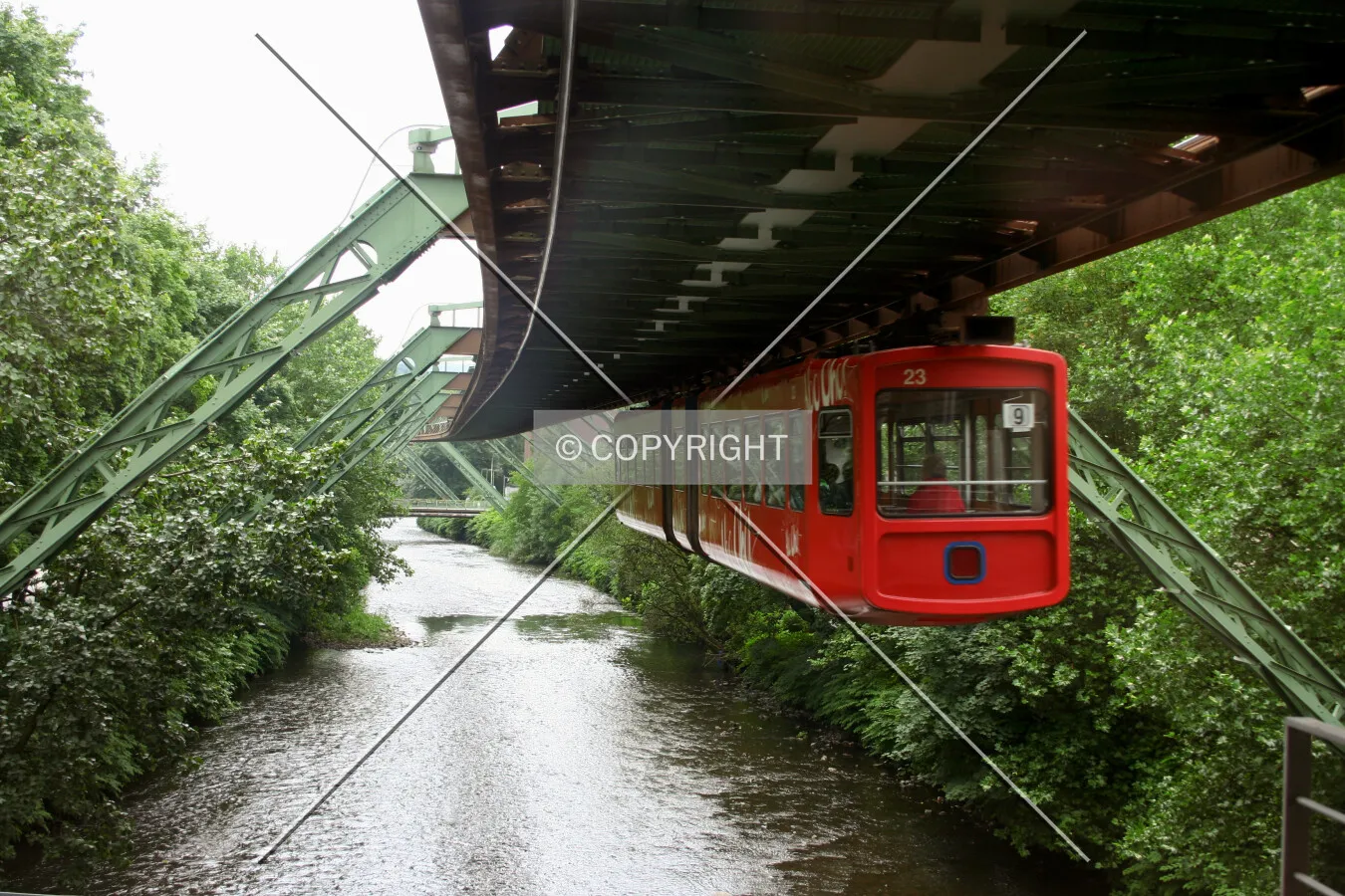 Schwebebahn over the Wupper River