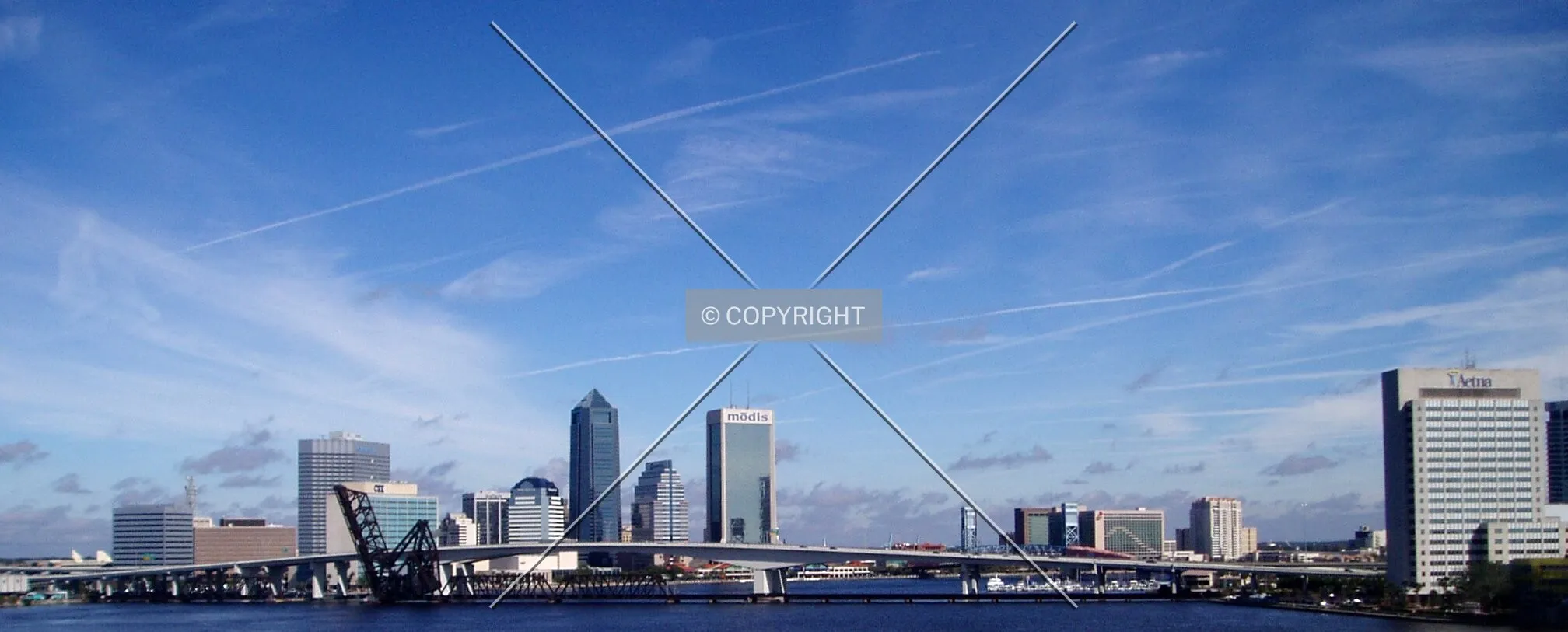 Downtown and the St. John's River from Interstate 95