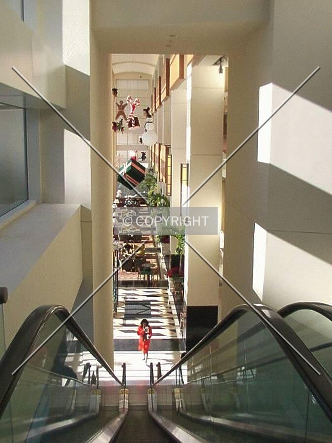 South lobby from the mezzanine