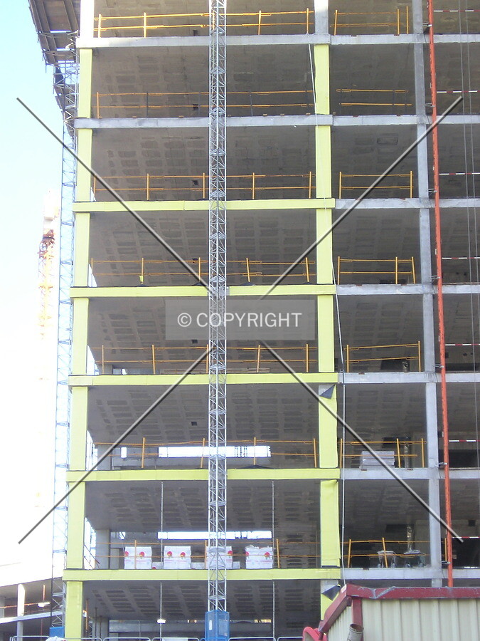 Close view at the west side of the building