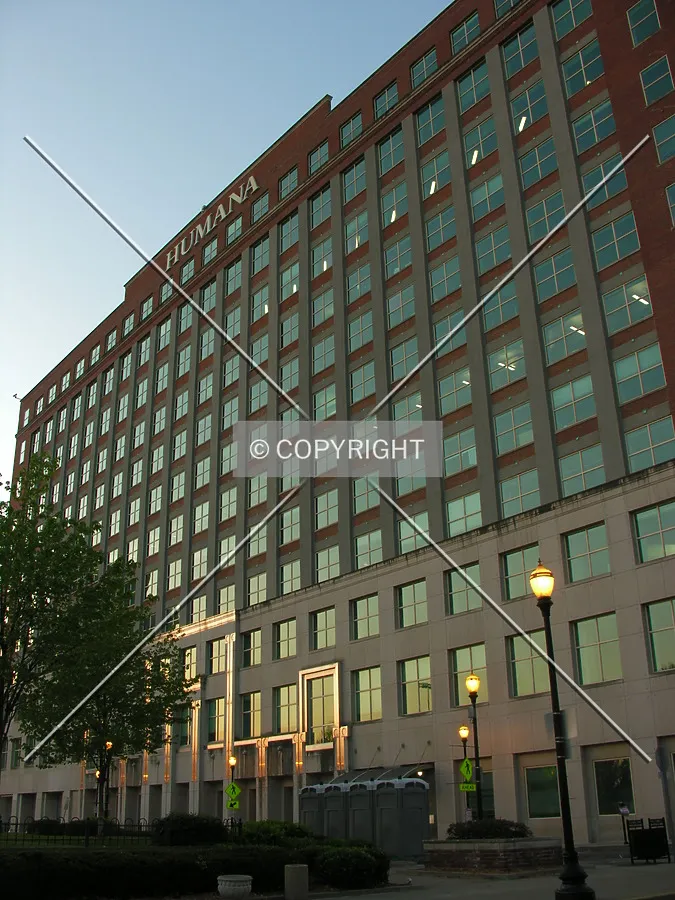 Looking up from 1st Street at sunrise