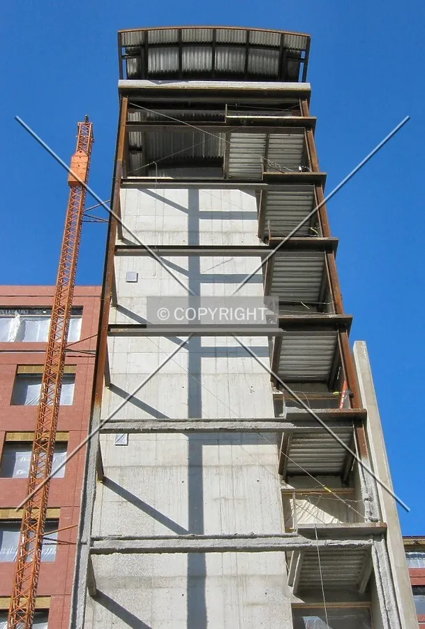 Looking up from East 10th Street