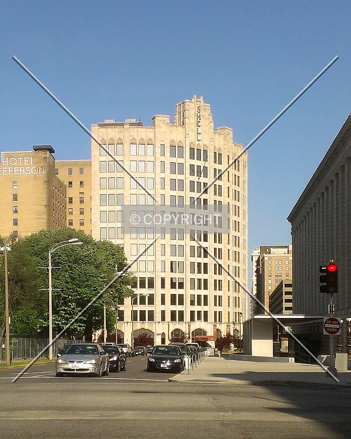 View from the west along Locust Street
