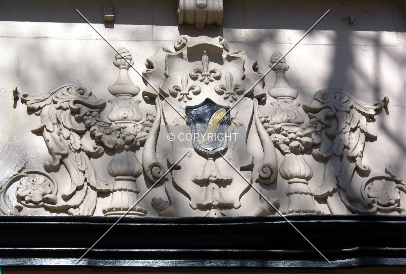Detail of the southern, street-level facade