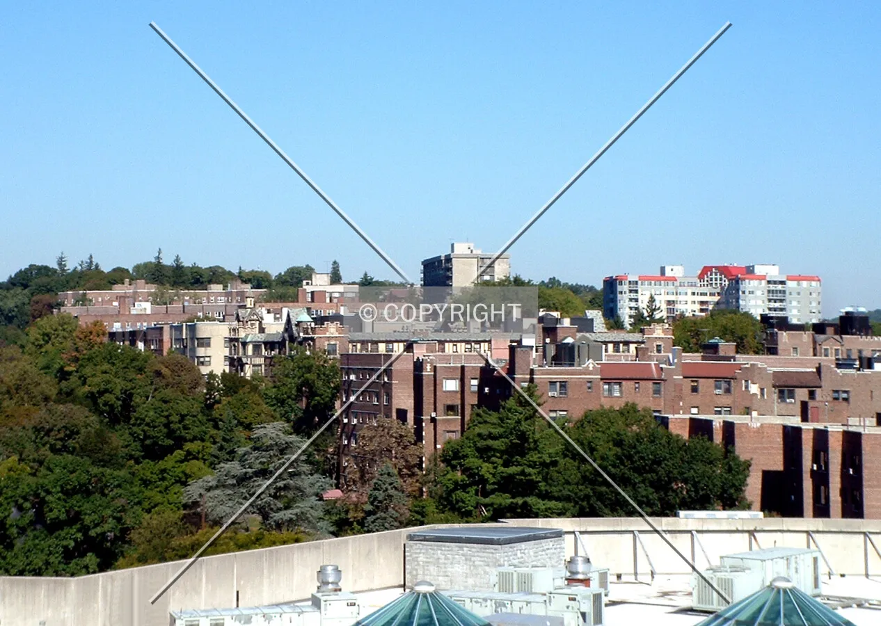 View from the southeast along North Broadway