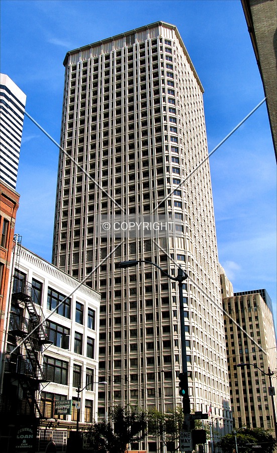 From one block to the northwest on First Avenue