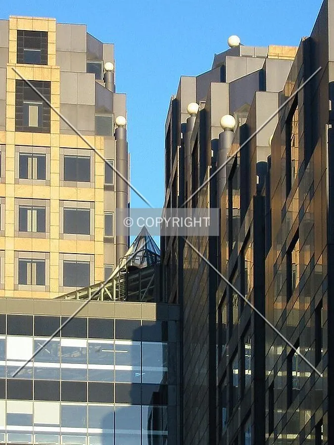 View of the intersecting wings from Little Britain