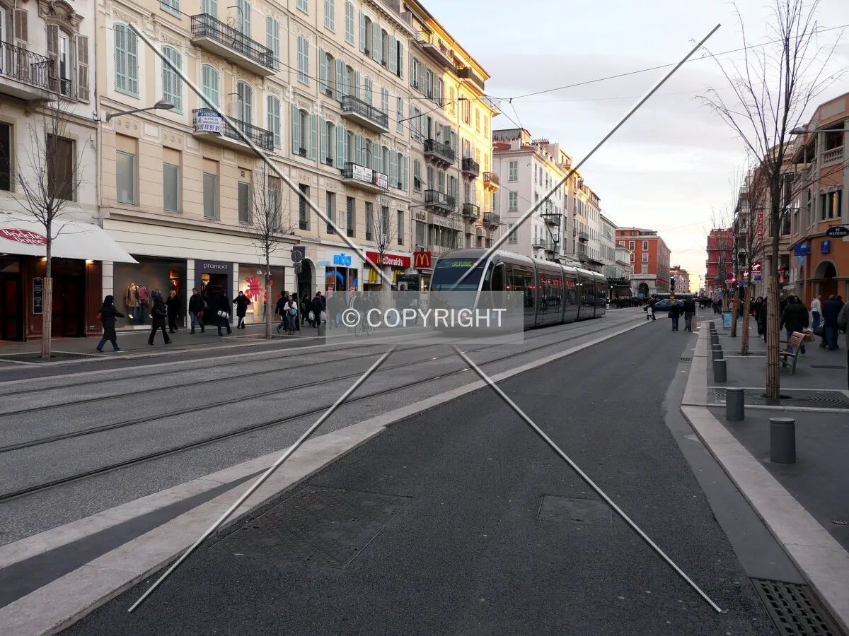Looking southeast from the corner with Boulevard Victor Hugo