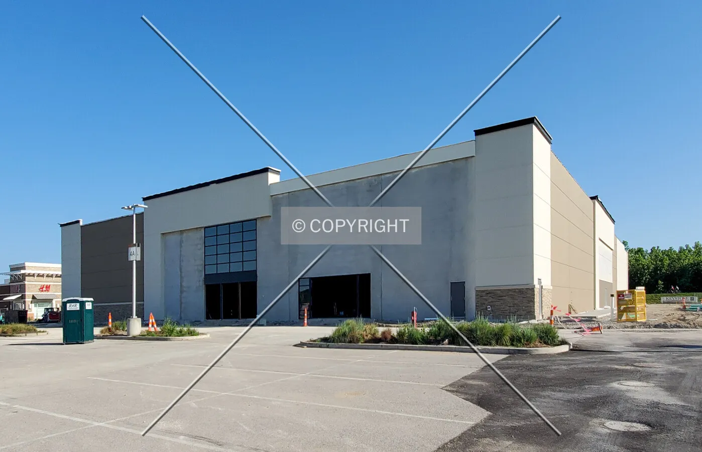 Southeast view during renovation; July 11, 2020