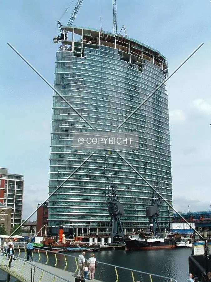 View of the tower showing all floors now in place and the cladding nearing the top