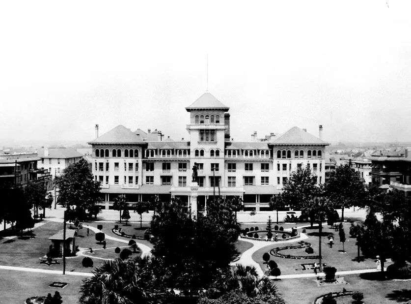 View from the southeast across Hemming Park