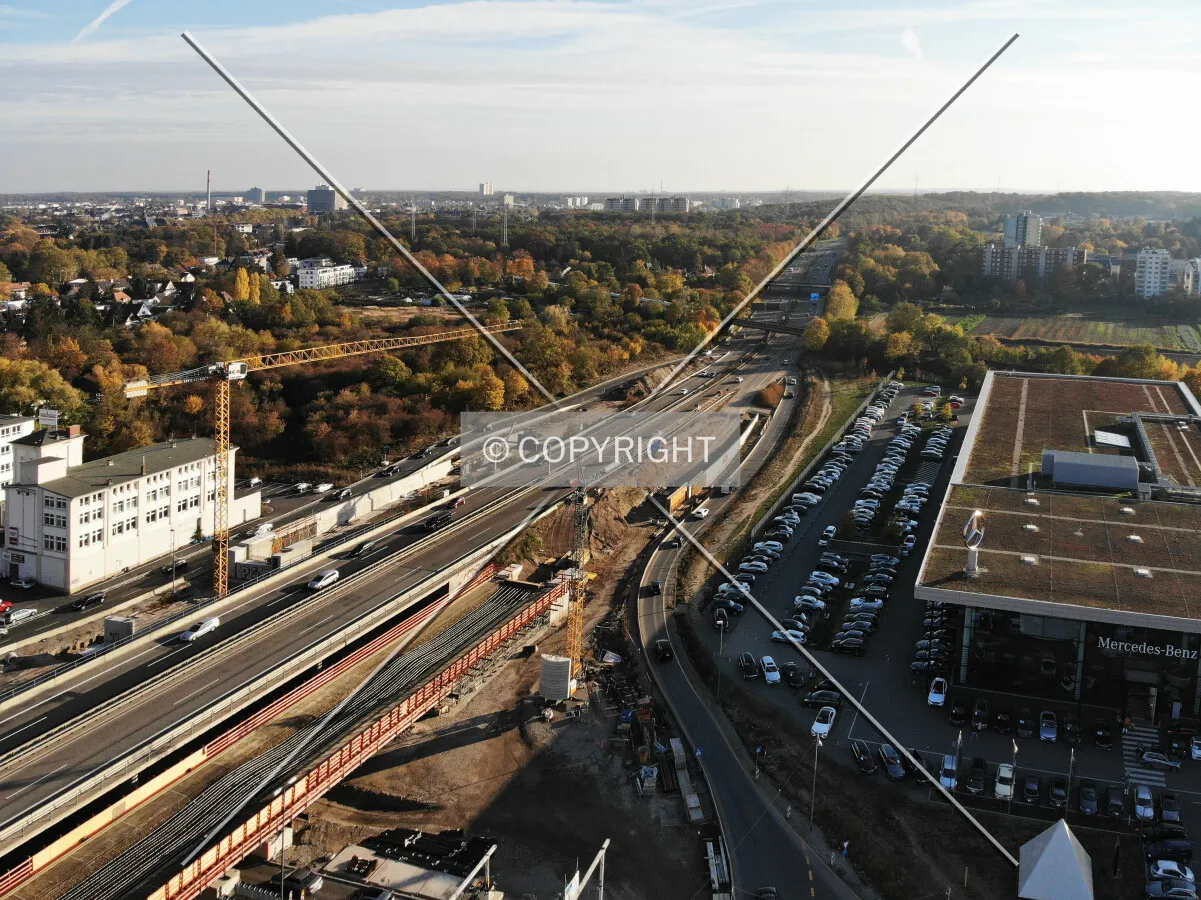 A661 highway at Offenbach Kaiserlei