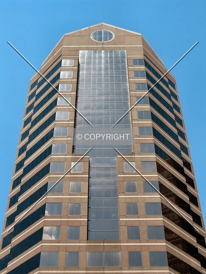 Looking up from RiverCenter Boulevard