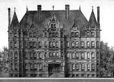 Vintage view of the 1904 building from the southwest
