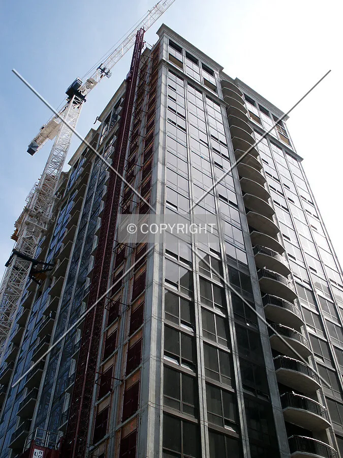 Looking up the northwest corner