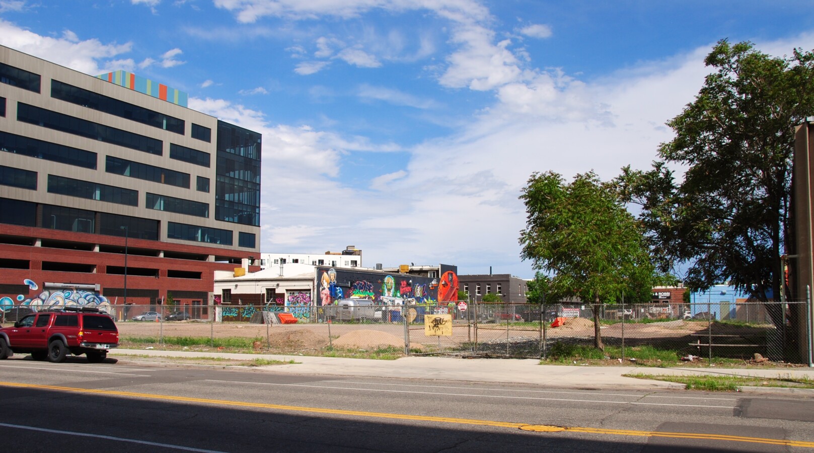 View of the site before construction
