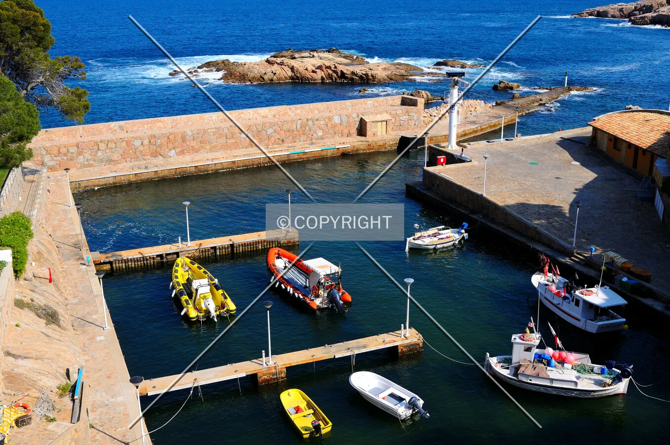 Small harbour between Costa Brava's rocks