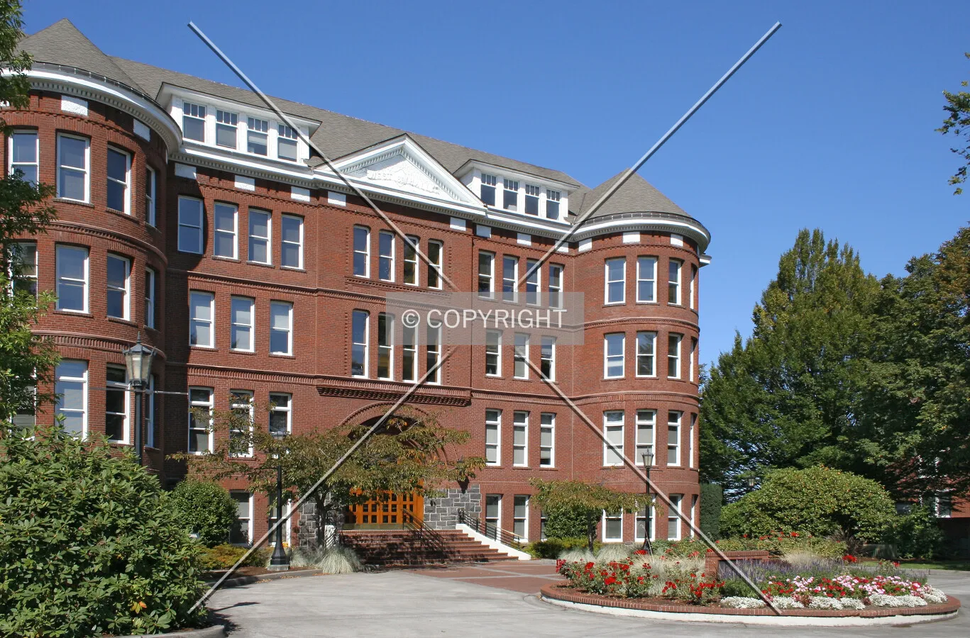 Partial view of the southern facade