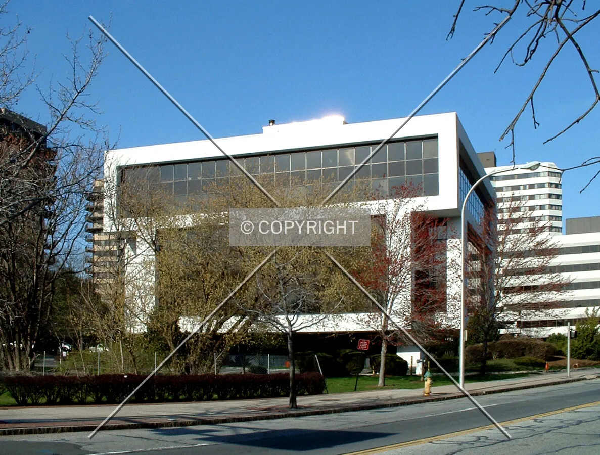 View from the southwest along Barker Avenue