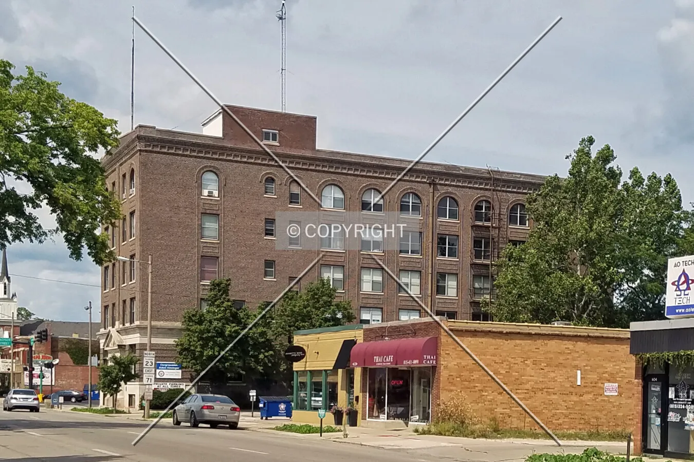 View from the southwest; August 5, 2017