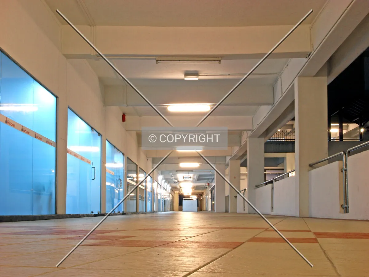 View towards the east on level 3 between Blocks 2 and 3