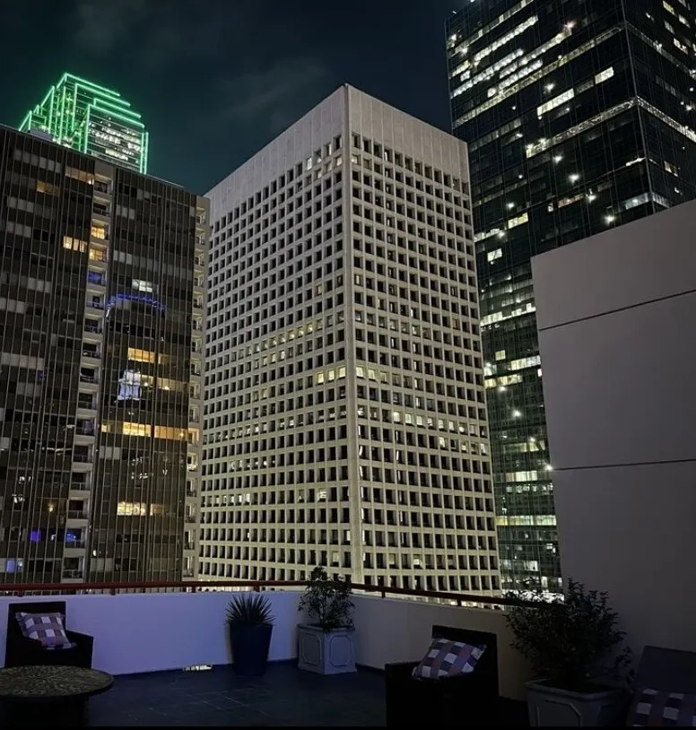 From the Adolphus Hotel at night