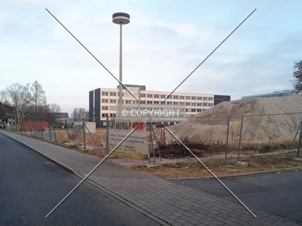 The site after the demolition took place