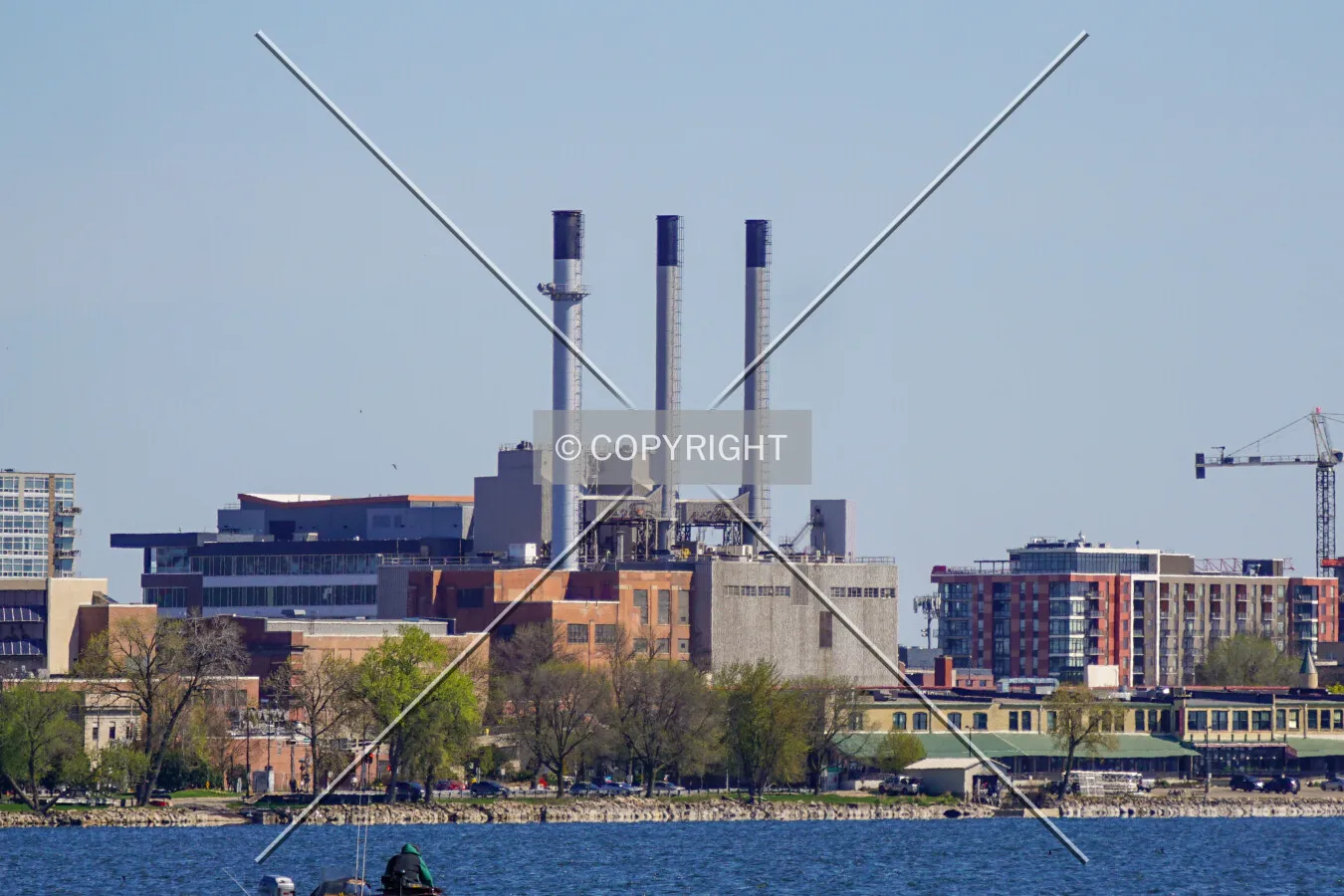 Distant view from the southwest; May 9, 2020