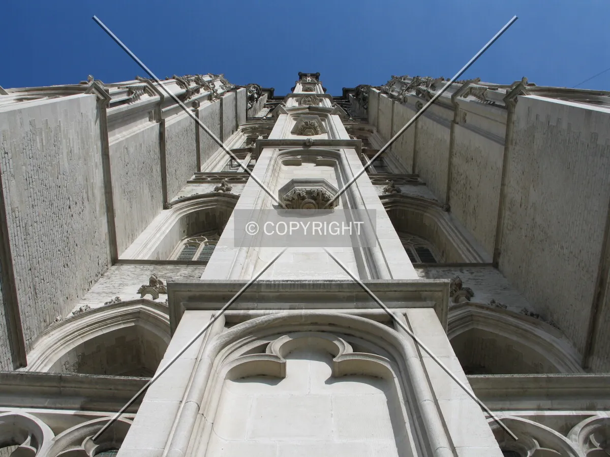 Looking up from the south