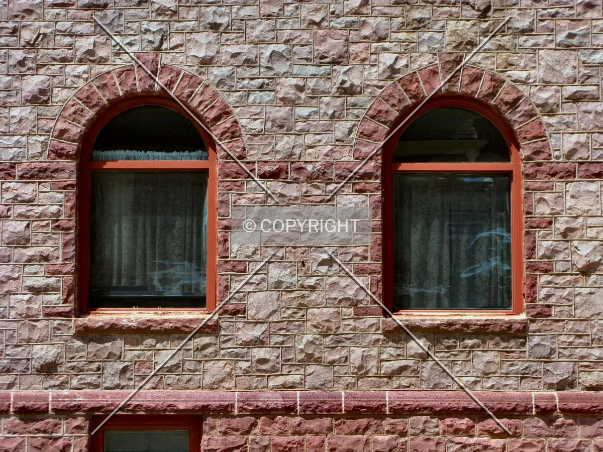 Windows and facade detail along Hiawatha Avenue South