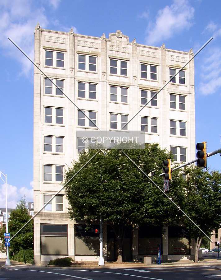 Looking north from across West Trade Street