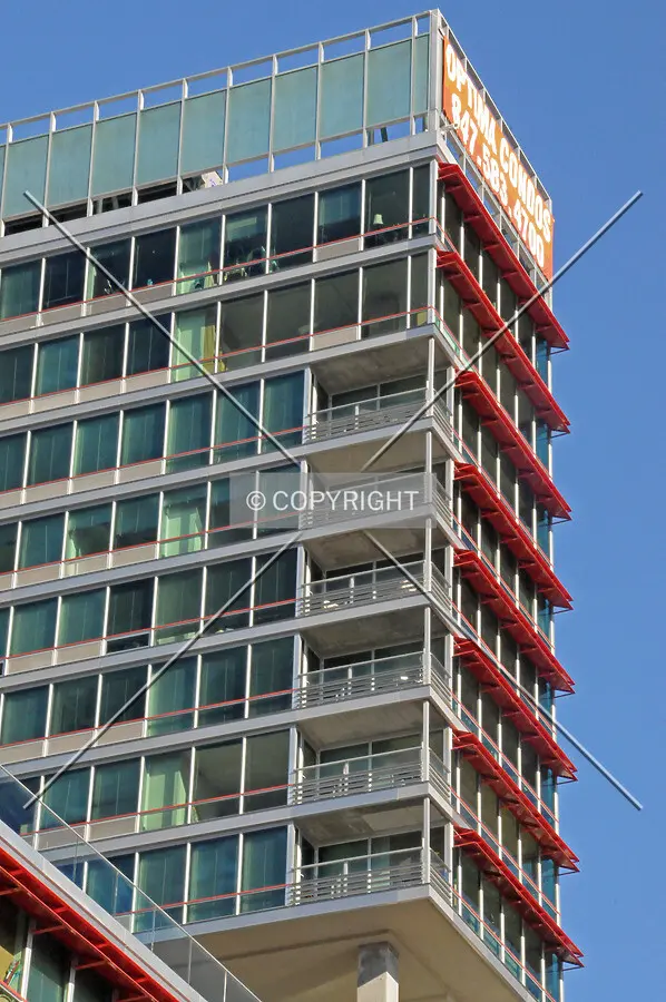 South end of the Oak Tower's upper floors