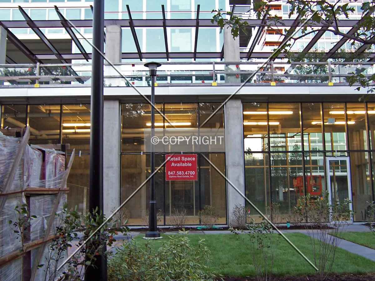 Retail space within the western edge of the Maple Tower's ground floor