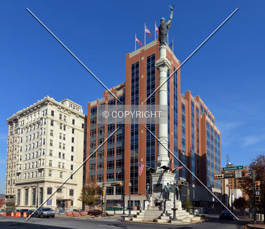 View from the southwest at 7th and Hamilton Streets