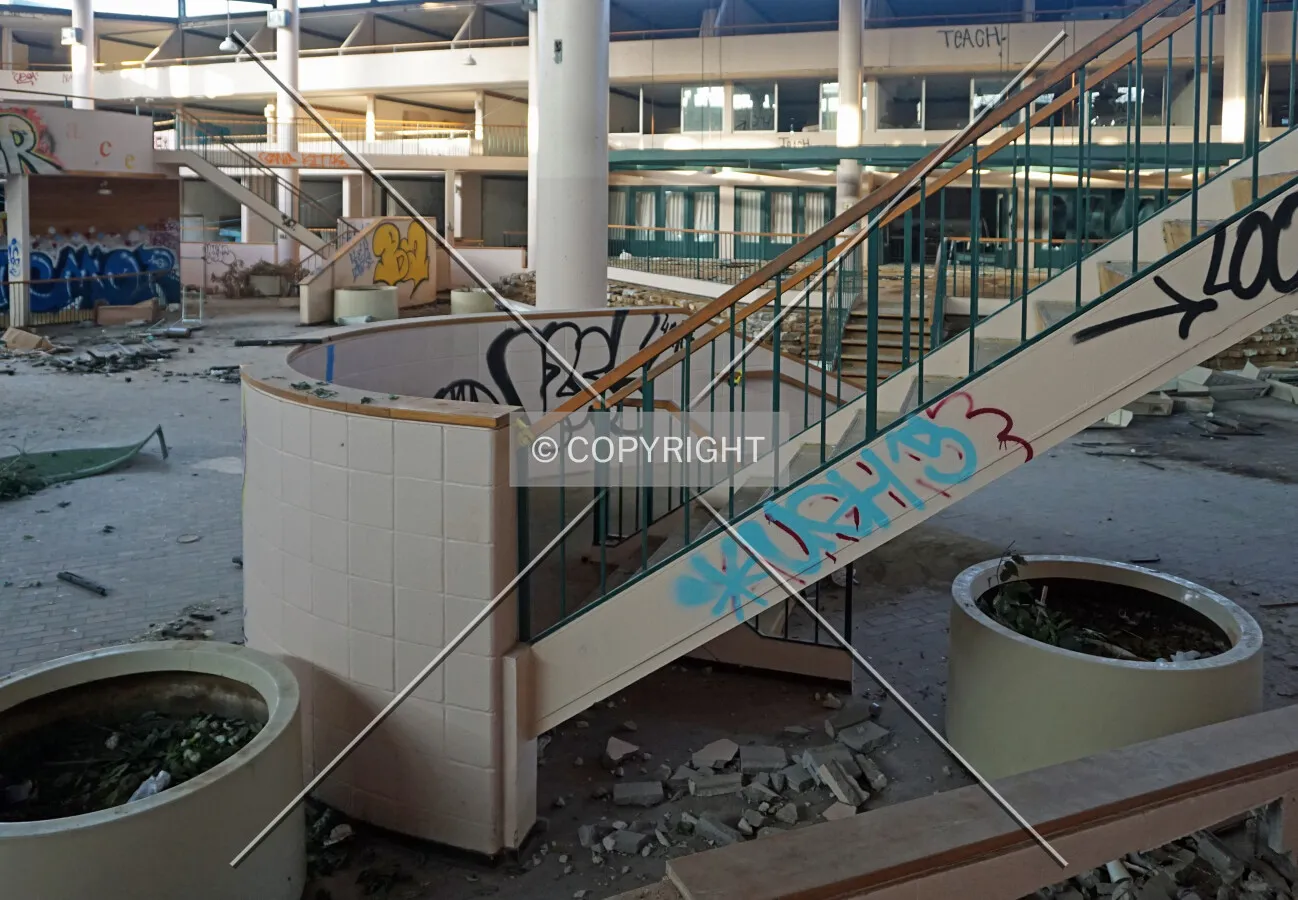 Staircase in the courtyard; March 4, 2016